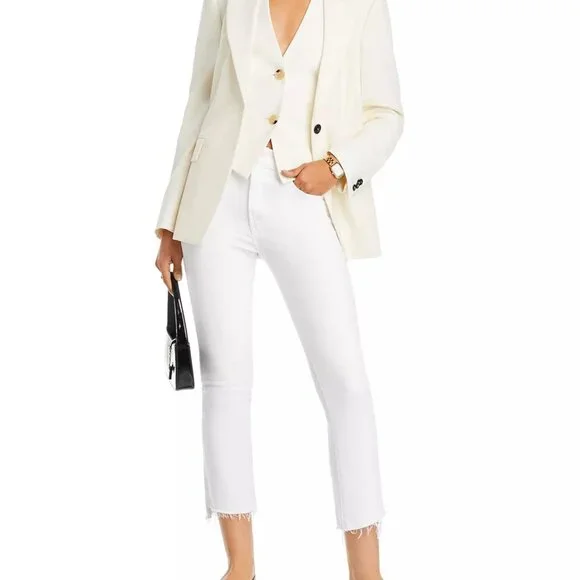 Mother the Insider High Rise Crop Step Fray Bootcut Jeans in Fairest of Them All
